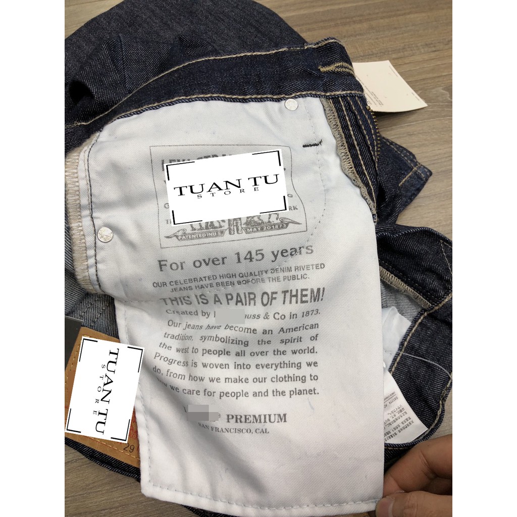 Quần Jean nam LV 501 ống suông S13 (Chất vải không co dãn,ống quần 20cm,made in cambodia) | BigBuy360 - bigbuy360.vn