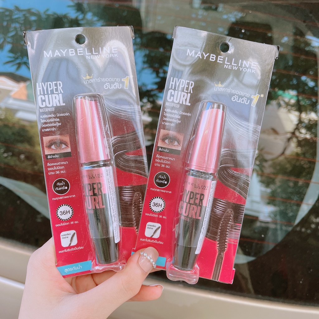 Chuốt Mascara Dài Mi Và Cong Mi Maybelline New York Hyper Curl Waterproof Không Lem Không Trôi 9.2ml