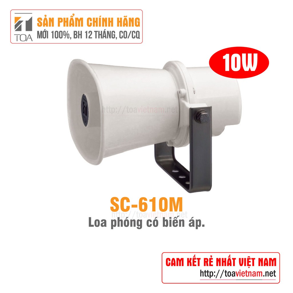 Loa nén, loa phóng 10W trở kháng cao: TOA SC-610M