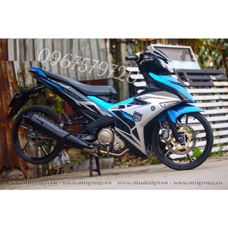 tem rời exciter 150 bạc xanh , exciter 150 bạc đen xanh
