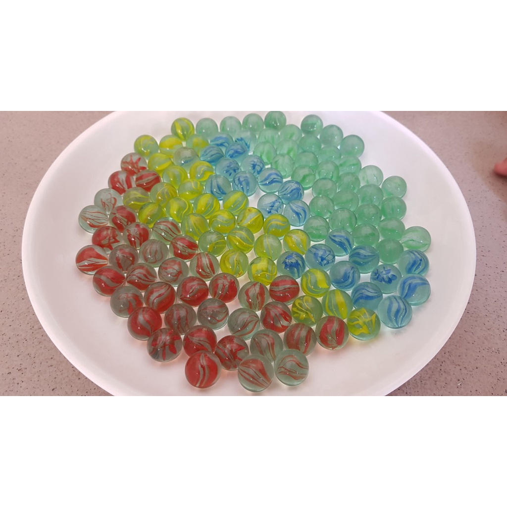 70 viên bi ve thủy tinh 8 khía 1.4 cm