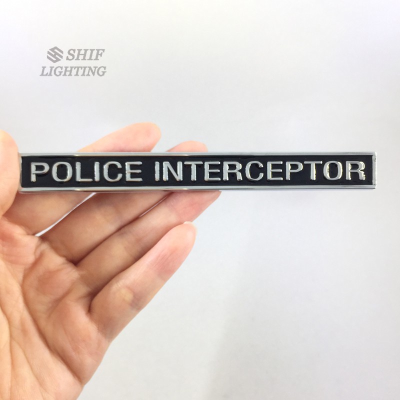 Miếng dán logo cảnh sát bằng kim loại trang trí xe hơi