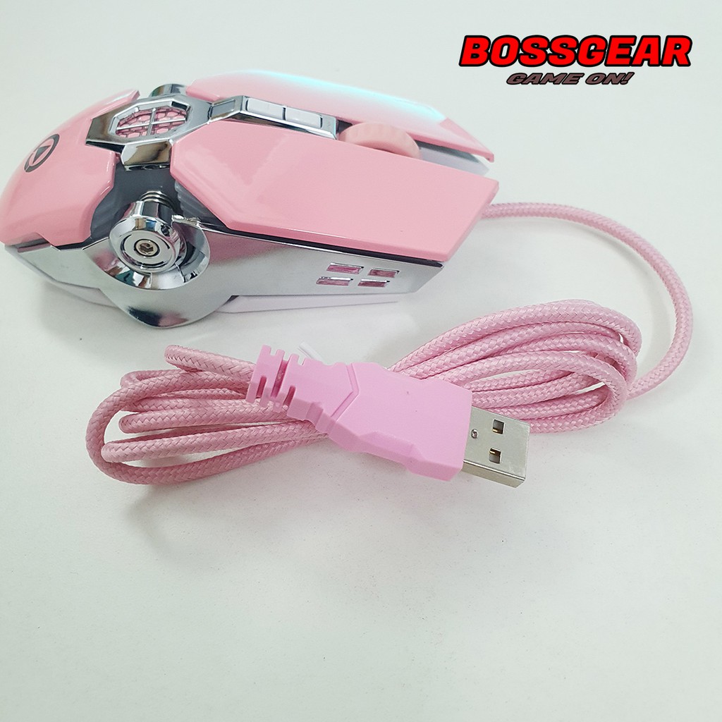 Chuột GAming Langtu G30S Màu Hồng ( Pink mouse , LED 7 màu)