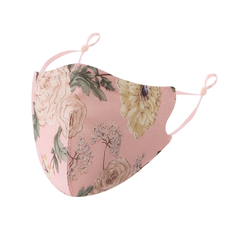 2022 new women's sun-proof cloth mask 3D chiffon large flower adult women's self-contained Bridge strip UV-proof dust-proof washing cloth mask