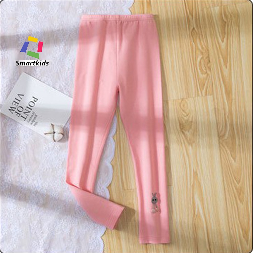 [Mã FAMAYFA2 giảm 10K đơn 50K] Quần legging bé gái - Quần legging cotton đính thỏ Smartkids TE2612