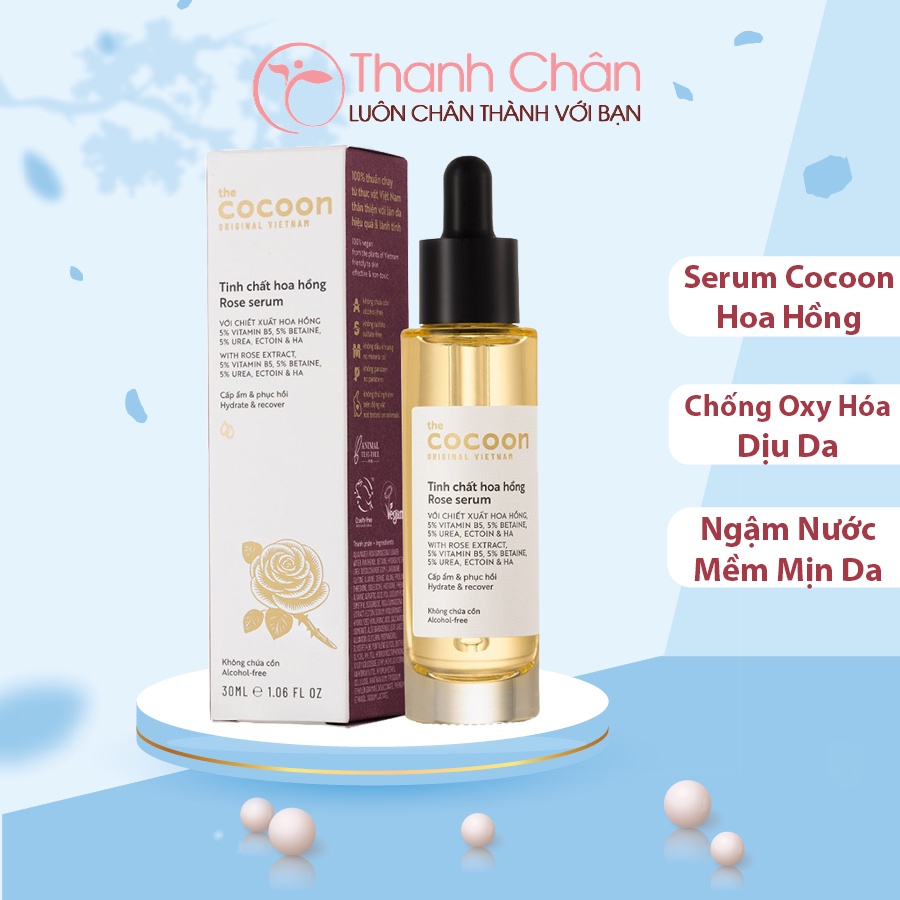 Tinh Chất Hoa Hồng Cocoon Rose Serum Cấp Ẩm Và Phục Hồi 30ml
