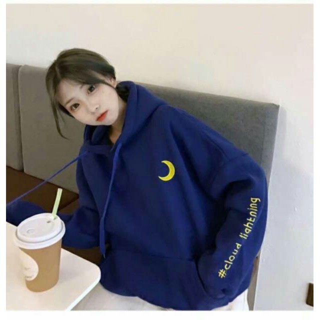 Áo khoác nỉ hoodie in chữ #clound lighting cute | BigBuy360 - bigbuy360.vn