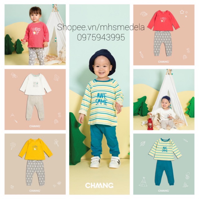 Bộ nỉ bé trai bé gái Chaang - BST thu đông