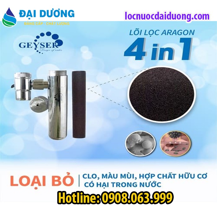 MÁY LỌC NƯỚC TẠI VÒI GEYSER EURO M, MÁY LỌC NƯỚC TẠI VÒI GEYSER VŨNG TÀU.