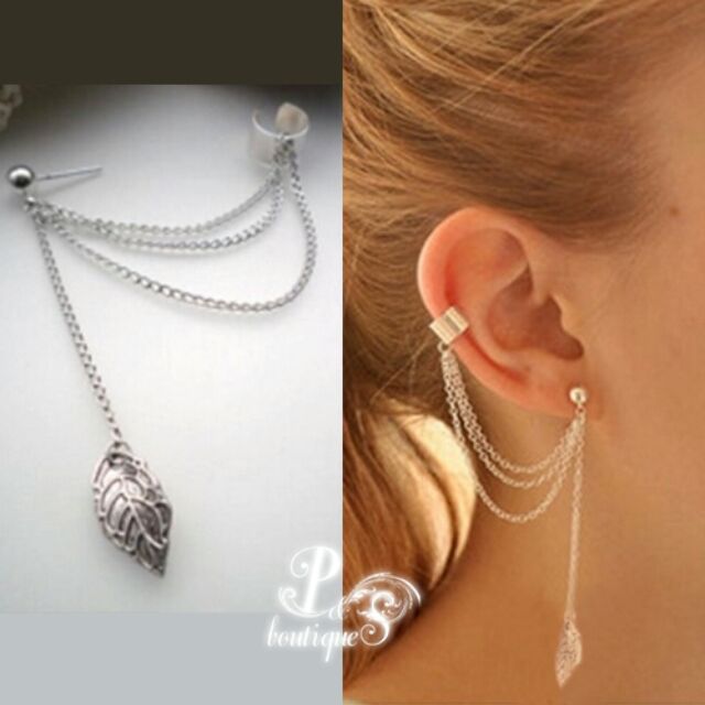 Ear cuff chain chiếc lá