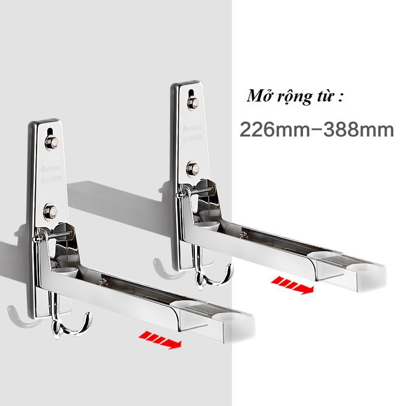 Giá Treo Lò Vi Sóng Thông Minh , Kệ Lò Vi Sóng INOX 304 Cao Cấp Loại Siêu Dày