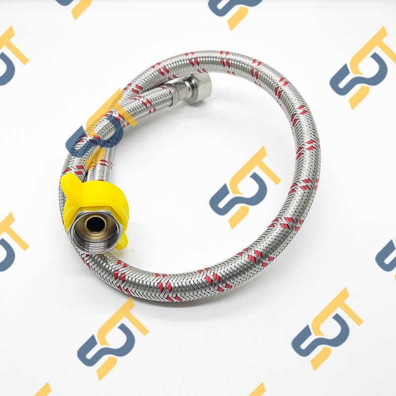 Dây Nóng Lạnh, Dây Cấp Nước Bình Nóng Lạnh Chịu Nhiệt Cao Lắp Đặt Máy ARISTON, PANASONIC Chân Ren 21