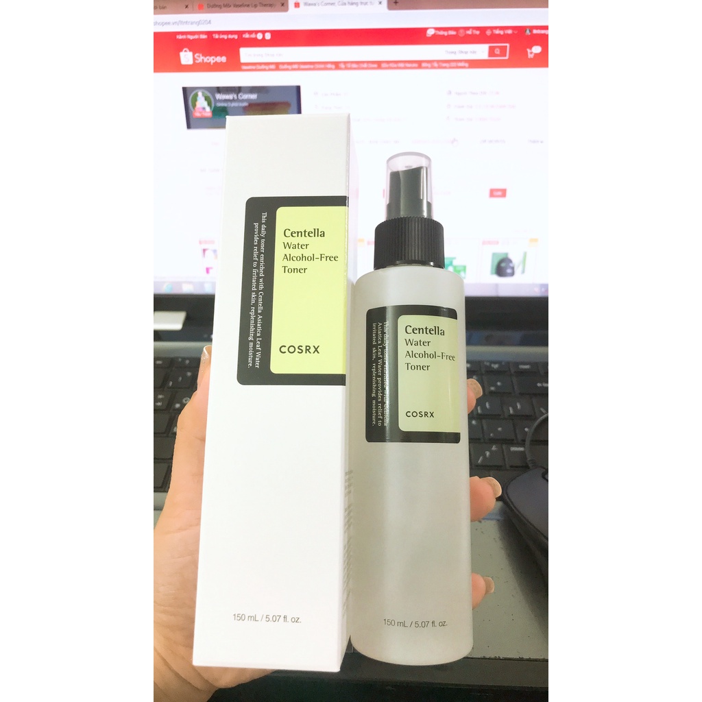 TONER NƯỚC HOA HỒNG COSRX AHA BHA CLARIFYING TREATMENT, CENTELLA WATER ALCOHOL FREE 150ml