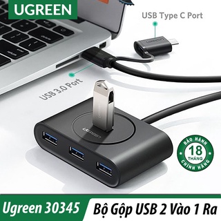 Bộ Chia USB Type-C Ra 4 Cổng USB 3.0 Cao Cấp UGREEN CR113 - Hỗ Trợ OTG