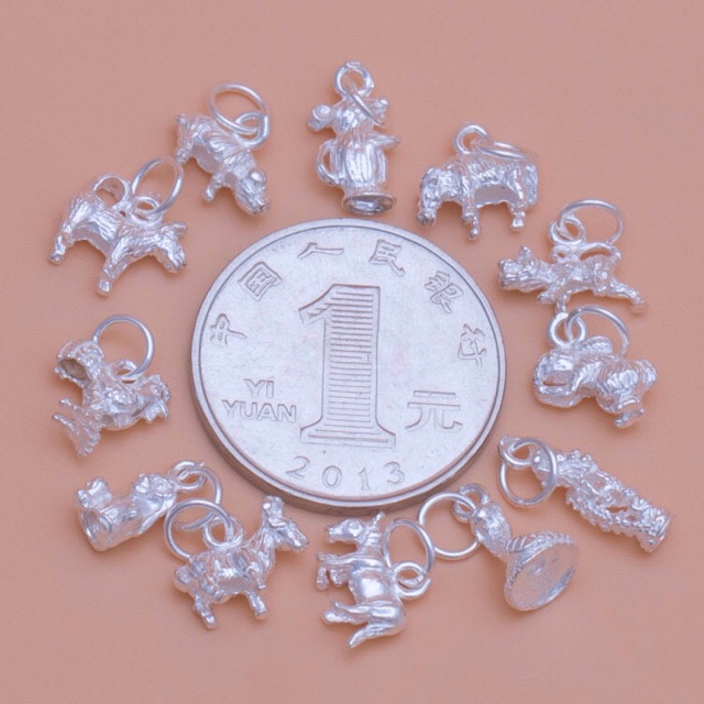 Charm treo bạc 12 con giáp - MH456