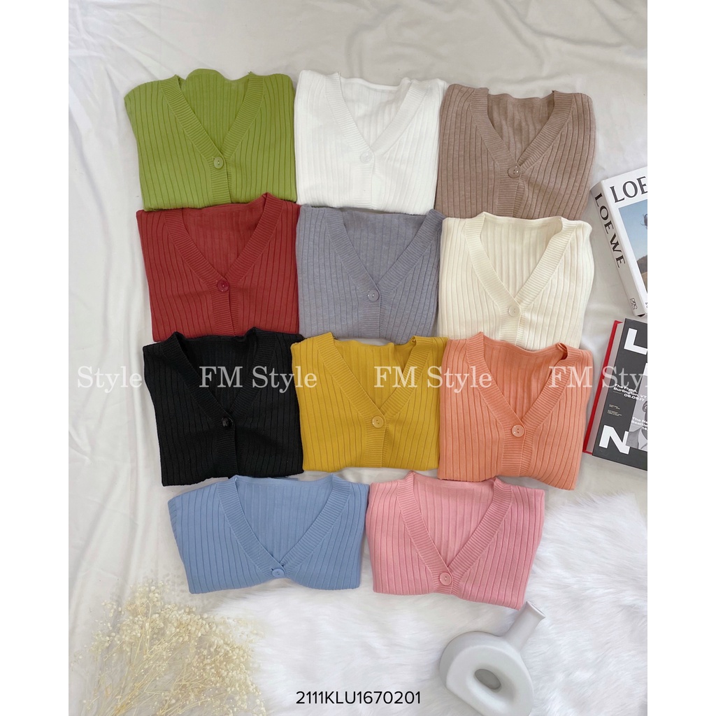 Áo khoác cardigan nữ FM Style cổ tim chất len tăm xịn nhẹ phong cách nhẹ nhàng thời trang thu đông hàn quốc 211102351 | BigBuy360 - bigbuy360.vn