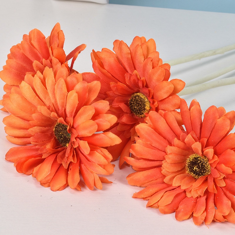 Bó Hoa Cúc Gerbera Giả Bằng Lụa Nhiều Màu Trang Trí Phòng Khách / Sân Vườn / Khách Sạn