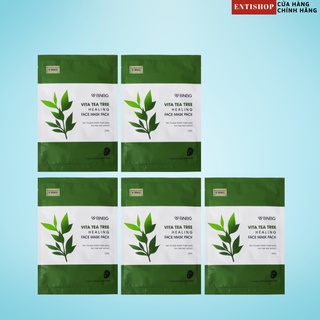 Combo 5 Mặt Nạ Tràm Trà BNBG giảm mụn, thải bã nhờn Vita Tea Tree Healing Face Mask Pack 30ml x 5