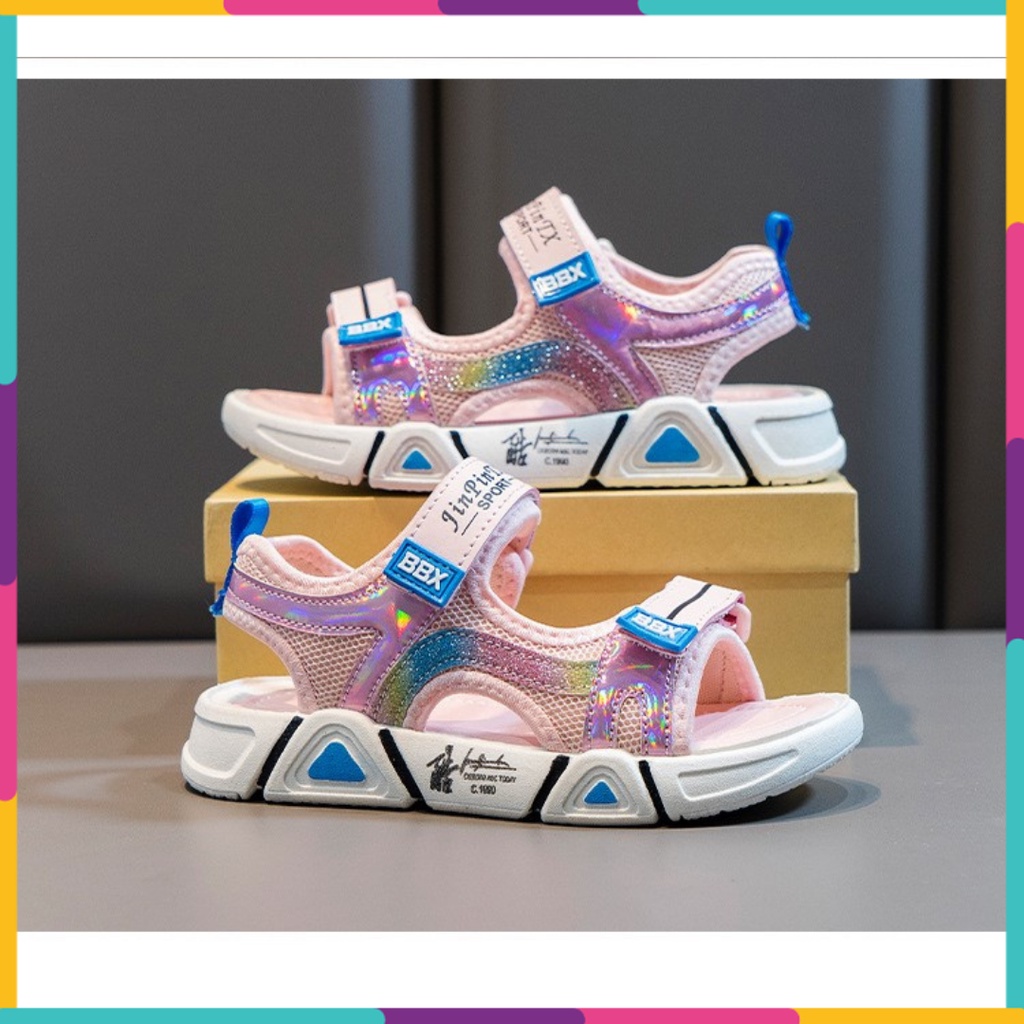 Sandal phong cách Hàn Quốc cho bé trai bé gái sandal trẻ em quai dán đi mềm êm chân