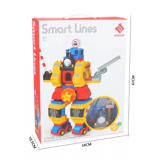 Bộ lego Robot size Duplo( chính hãng Smo neo) 92 chi tiết