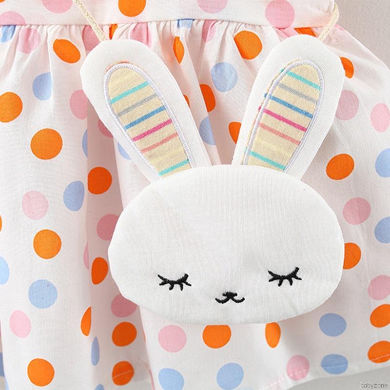 Đầm hai dây cổ vuông tay cánh tiên dáng xòe đáng yêu cho bé gái