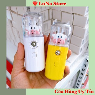 Máy phun sương mini cầm tay hình bò sữa dễ thương Luna PS223