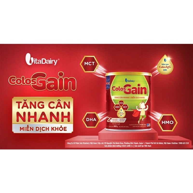 [ Chính Hãng ] Sữa ColosGian Vitadairy Lon 800g [ Date Luôn Mới ]