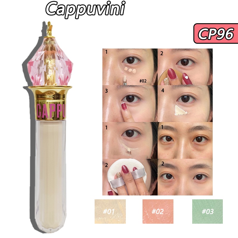 Kem che khuyết điểm CAPPUVINI TF-CP96 dạng lỏng dưỡng ẩm 6g