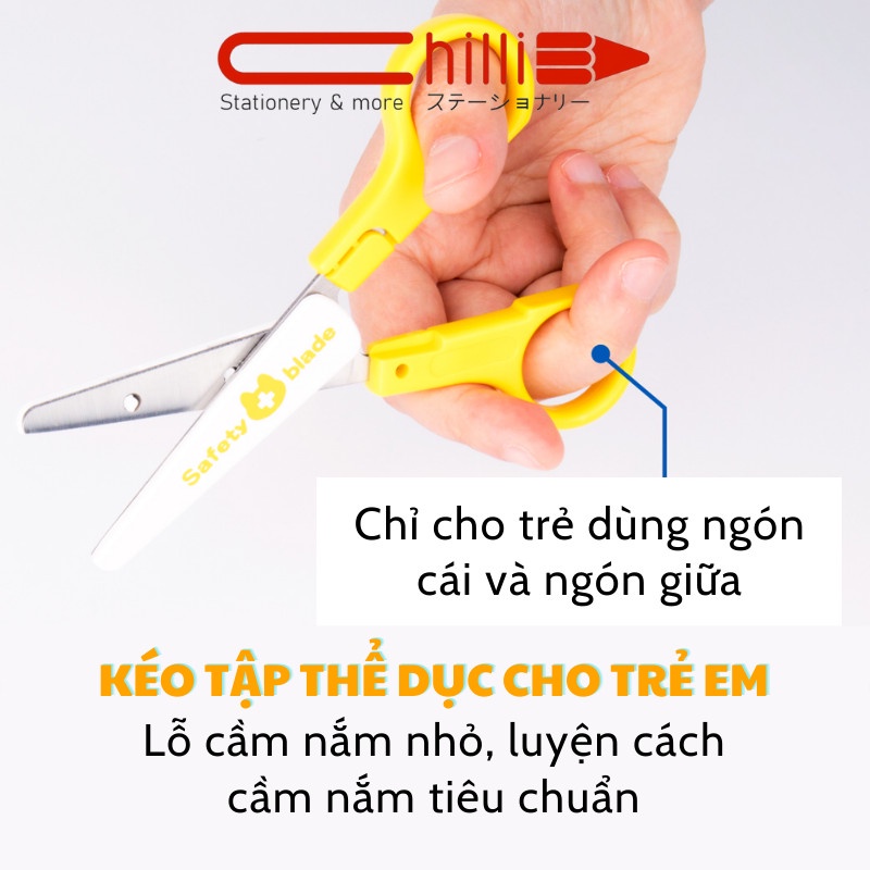 Kéo Thủ Công Sun-Star Cực An Toàn Cho Mọi Đối Tượng Đặc Biệt Cho Trẻ Con Hàng Nội Địa Nhật