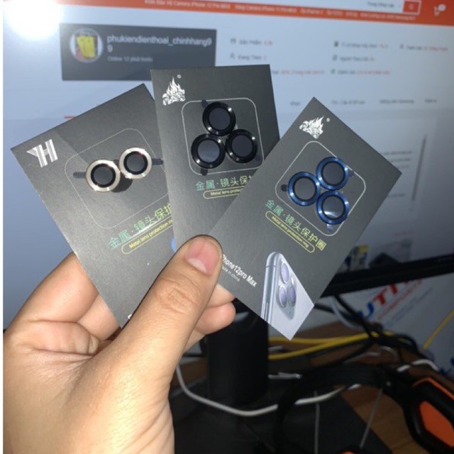 Combo 3 dán mắt camera cho iPhone 12 Mini, 12, 12 Pro, 12 Pro max ,11, 11 Pro, 11 Pro max dán kính + vàng nhôm