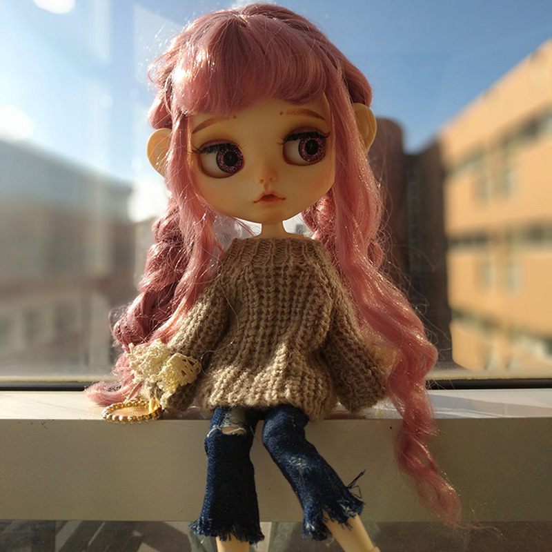 ICY DBS Little Doll Change Makeup Finished White Muscle 19 Joint Body Melody Pink Gold Brown Long Hair