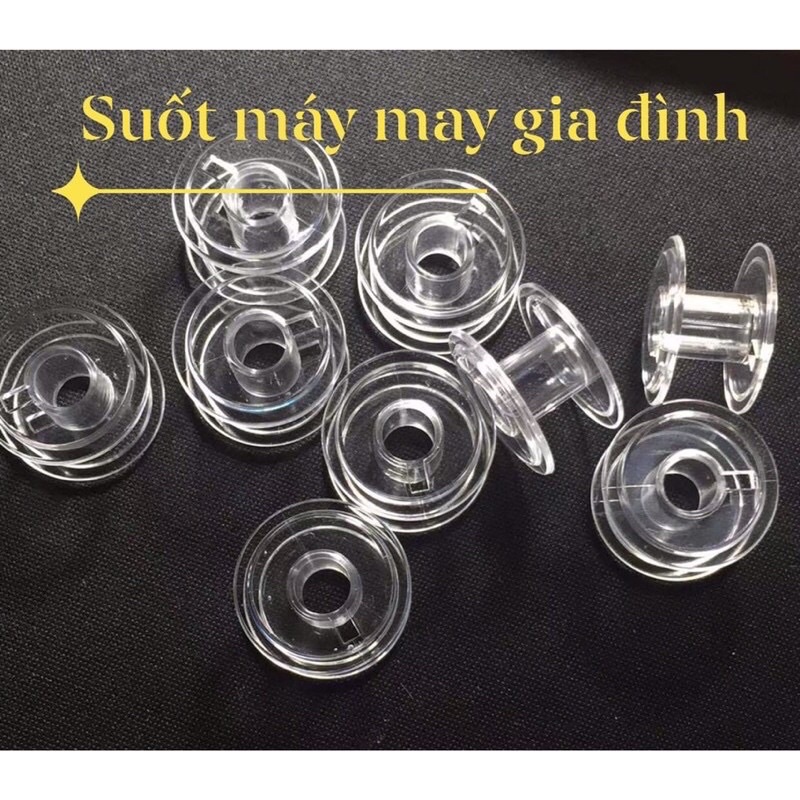 Bộ 10 suốt nhựa sử dụng cho máy may mini gia đình tiện lợi