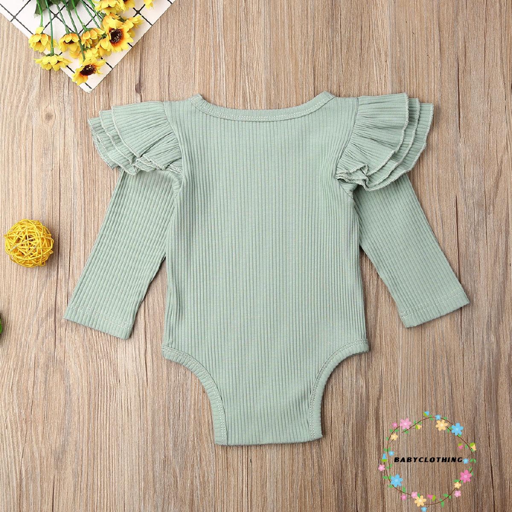 Áo liền quần tam giác chất liệu cotton màu trơn cho bé