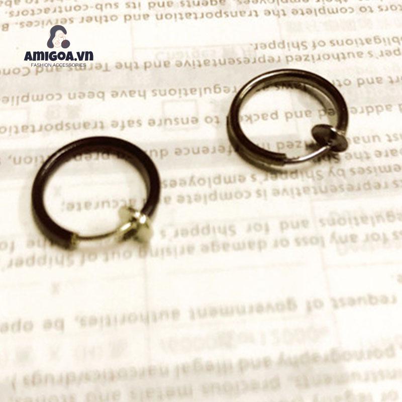 1 Cặp Khuyên Kẹp Tai Mũi 13mm Màu Sắc Vô Hình Độc Đáo