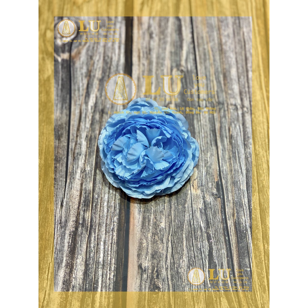 Đầu hoa trà lụa 10cm cao cấp trang trí oản, giỏ hoa quà | LU