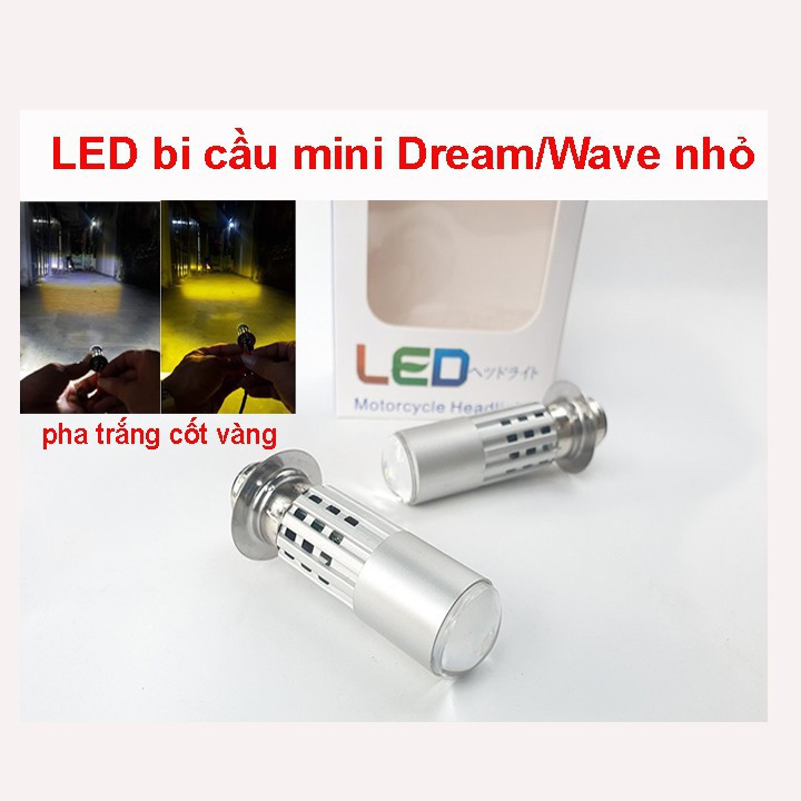 [ LOẠI 1]  Đèn Led 2 Màu Cho Dream , Wave , Ju ,Si Đời Cũ Chân M5 Cos Vàng Pha Trắng