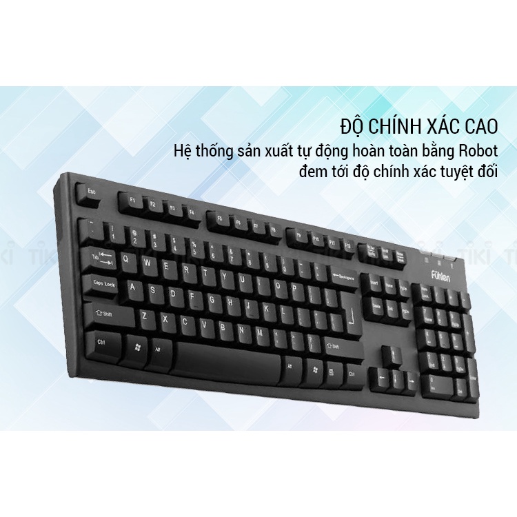 Bàn phím máy tính có dây Fuhlen L411- Black Hàng hính hãng BH 24 tháng