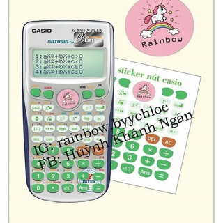 miếng dán nút phím xanh lá máy tính bỏ túi cầm tay casio fx 570 vn plus