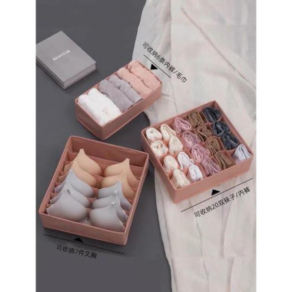 [XẢ KHO+FREE SHIP]  [ SIÊU SALE ] SET 3 TÚI ĐỰNG ĐỒ LÓT, TẤT 24 Ô ĐA NĂNG TIỆN LỢI MẪU MỚI 2020