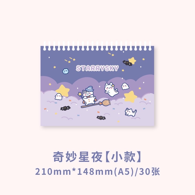 Sổ chiết và lưu trữ sticker, washi size A5/A4, có lò xo/ Sổ bảo quản hình dán washi tape