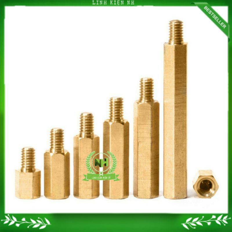 10 CHIẾC CỌC ĐỒNG LỤC GIÁC M3*6 ĐỰC/ CÁI Loại Tốt