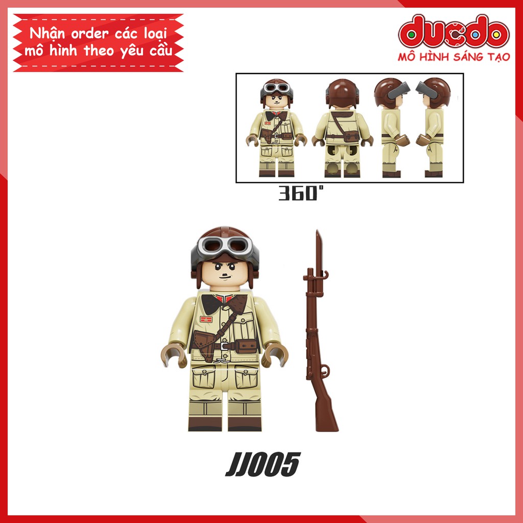 Minifigures lính phát xít Nhật trong chiến tranh thế giới - Đồ chơi Lắp ghép Xếp hình Mô hình Mini WW2 JJ001 005