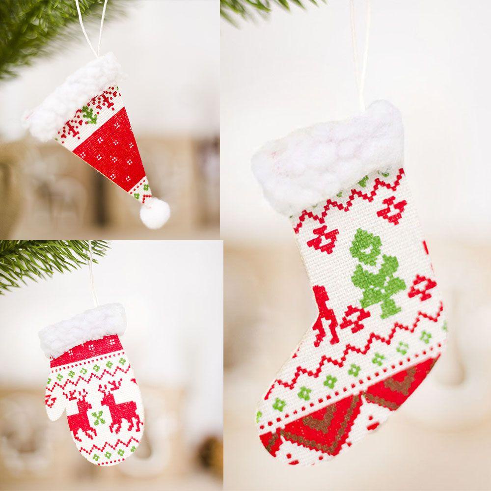 Set 3 Vỏ Bọc Chai Lọ Trang Trí Giáng Sinh Năm Mới