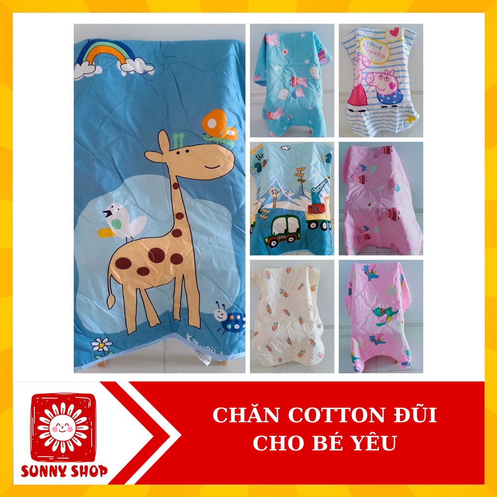 Chăn đũi cotton hè thu cho bé yêu/ Mền trẻ em mỏng mát đắp mùa hè (được chọn mẫu)