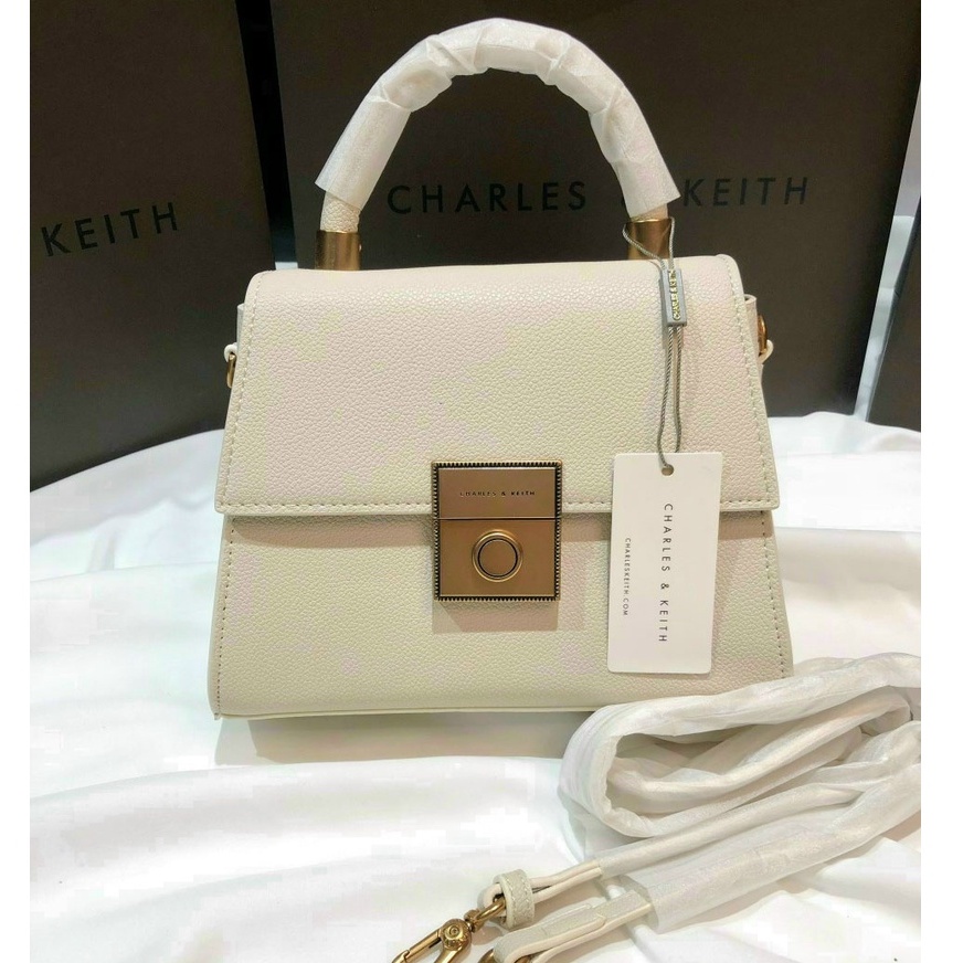 túi xách c.n.k công sở CK2-50781127 màu trắng kem