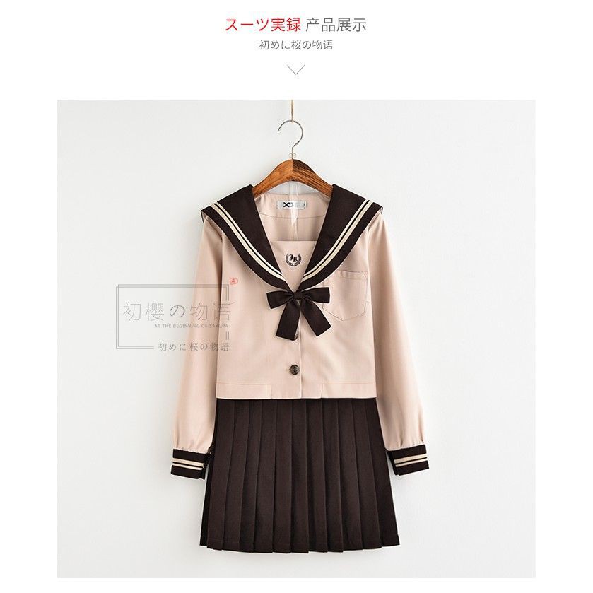 [Order]  Đồng phục học sinh Nhật Bản áo thủy thủ+váy xếp li