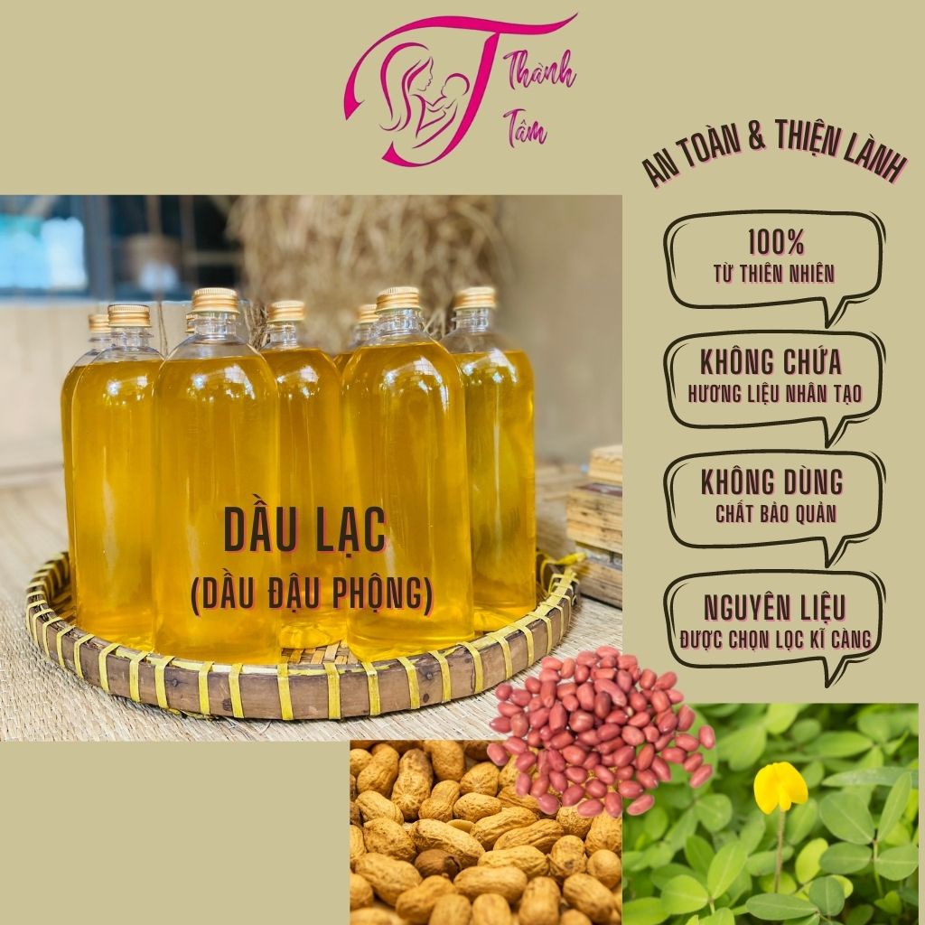 Dầu đậu phộng (Dầu Lạc) nhà làm nguyên chất, nguyên liệu hữu cơ được chọn lọc kỹ tốt cho sức khỏe tim mạch và dáng vóc