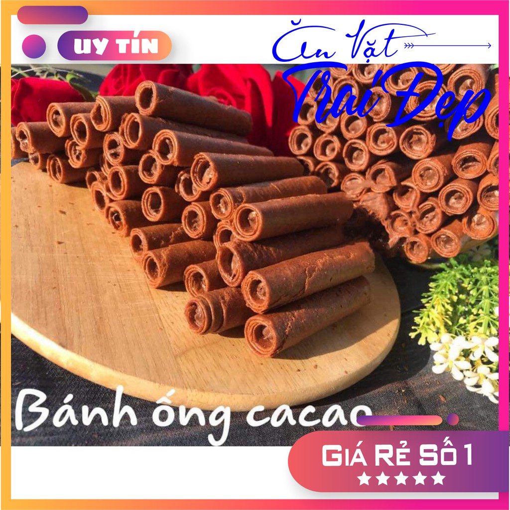 Bánh Ống Cacao hủ Pet 480g - Trai Đẹp Snack