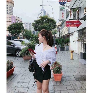 Áo sơ mi oversize chất xô thoáng mát - 5531