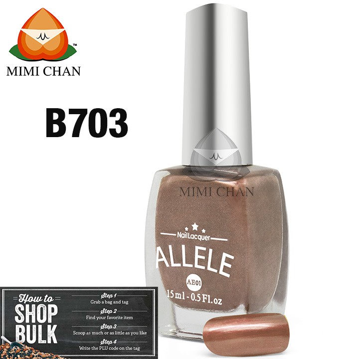 Các Màu Xám Chì Nhũ, Da Bạc, Xám Chì Bạc, Da Nhũ Quý Phái, Sơn Móng Tay Allele Chai 15ml, Tone Màu Cá Tính